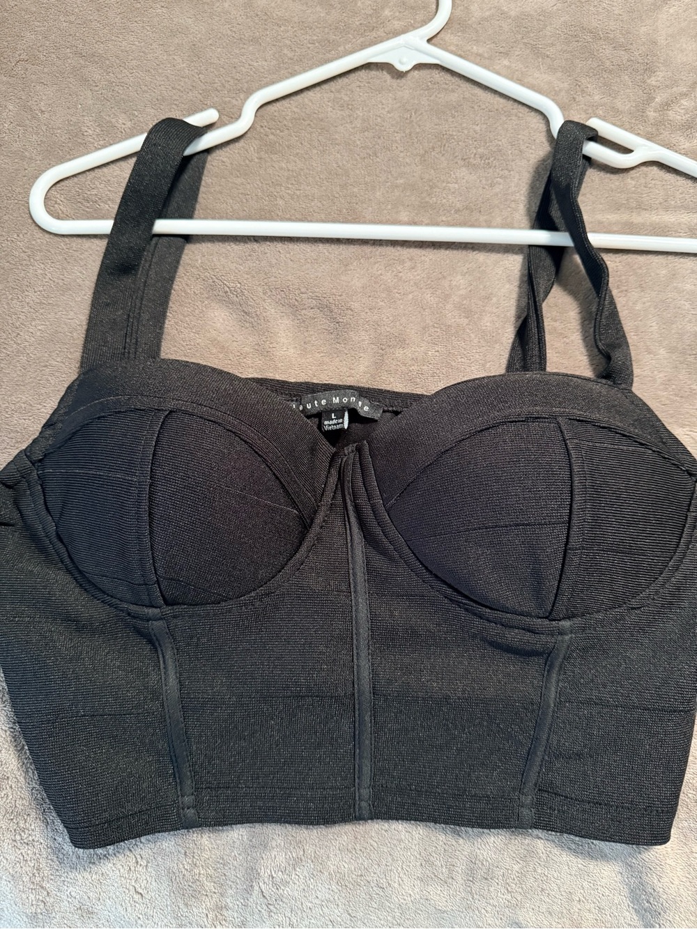 Black Bustier Crop Top - Women Intimates & Sleepwear